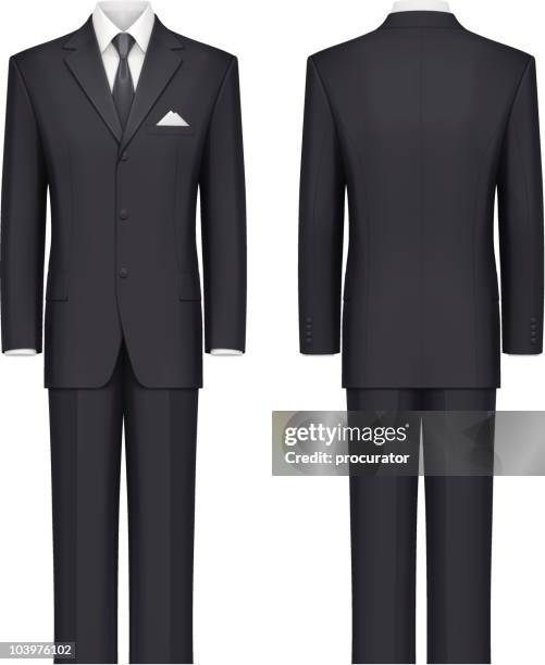 black suit - black shirt vector stock illustrations