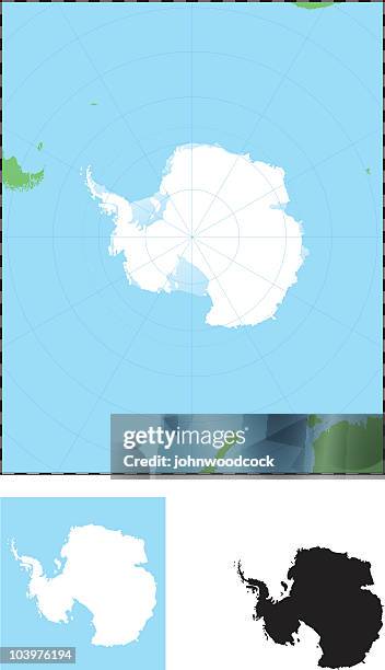 graphic image of antarctica in a map - antarctica 幅插畫檔、美工圖案、卡通及圖標