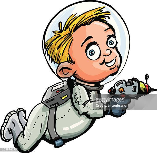 cartoon kid astronaut - visor digital 幅插畫檔、美工圖案、卡通及圖標