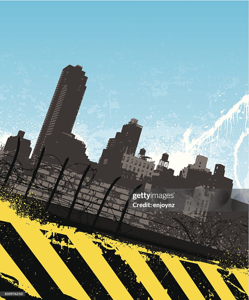 Grunge city background