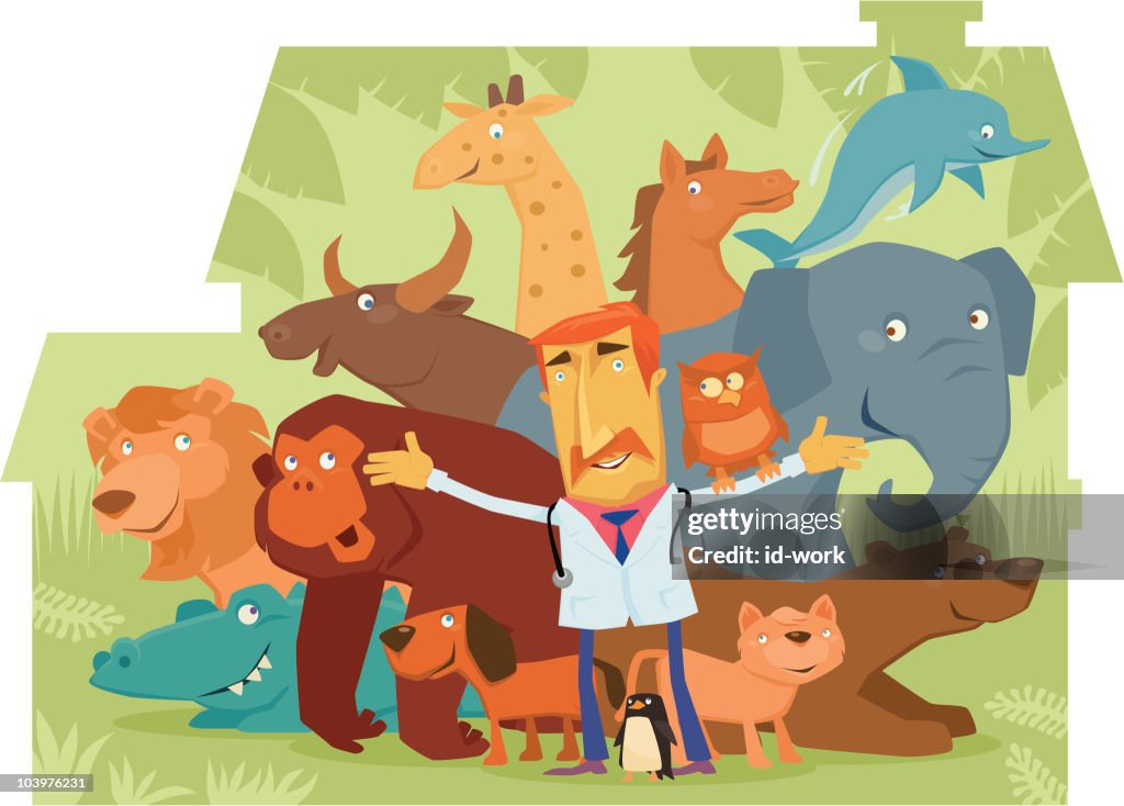 Veterinarian welcoming
