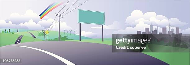 landscape - empty desert road stock illustrations