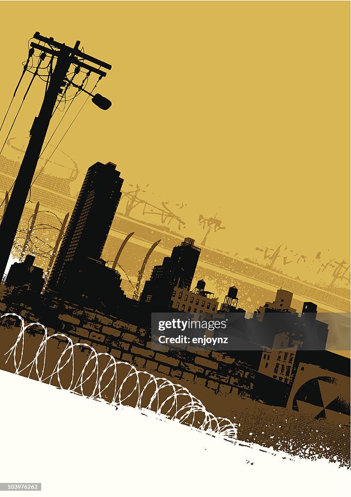 Industrial city background
