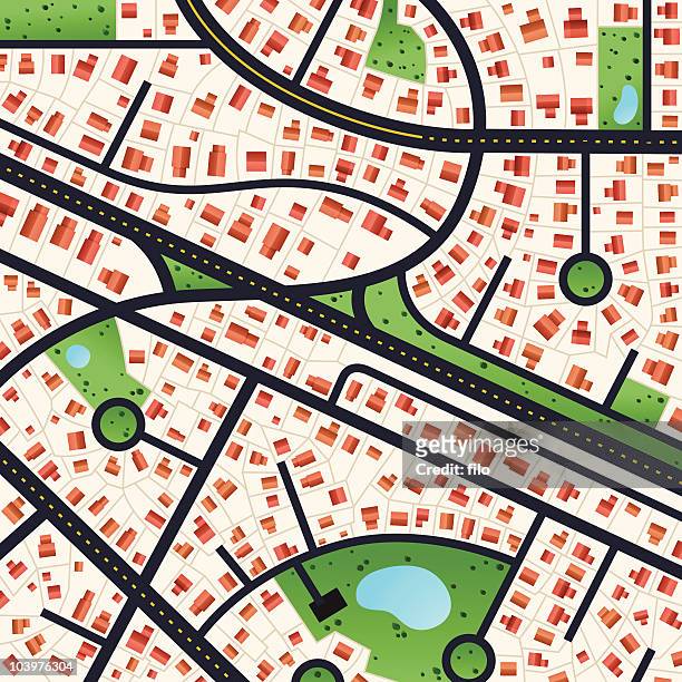 city stadtplan - housing development stock-grafiken, -clipart, -cartoons und -symbole