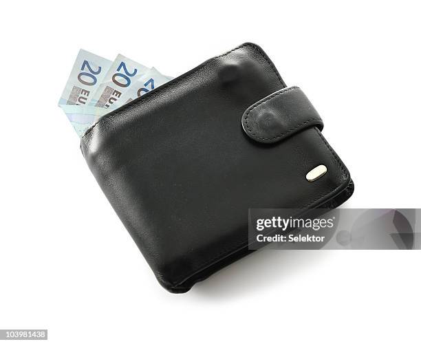 leather wallet - portefeuille stockfoto's en -beelden