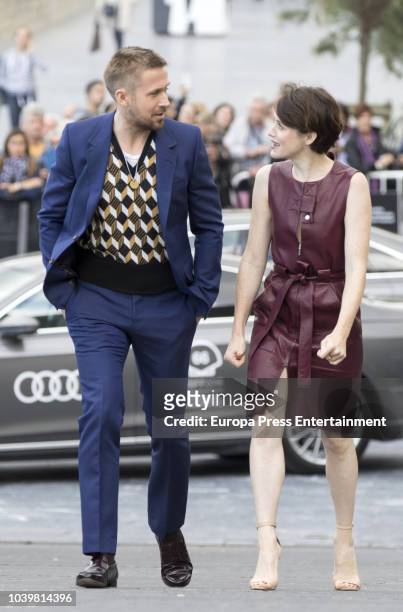 Ryan Gosling and Claire Foy attend 'First Man' photocall during 66th San Sebastian Film Festival on September 24, 2018 in San Sebastian, Spain.