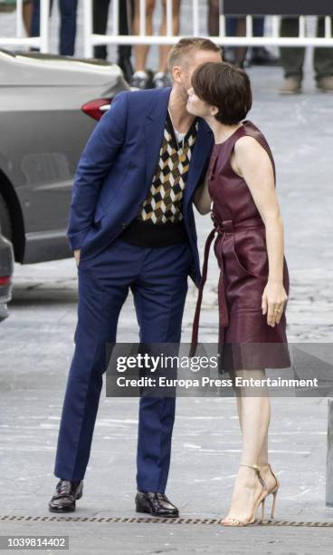 Ryan Gosling and Claire Foy attend 'First Man' photocall during 66th San Sebastian Film Festival on September 24, 2018 in San Sebastian, Spain.