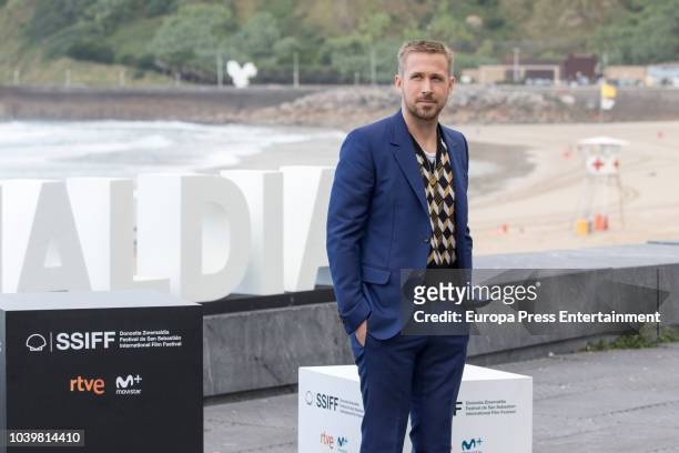 Ryan Gosling attends 'First Man' photocall during 66th San Sebastian Film Festival on September 24, 2018 in San Sebastian, Spain.