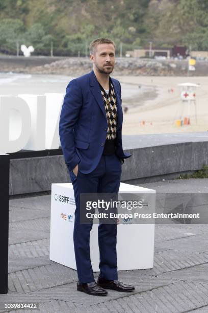 Ryan Gosling attends 'First Man' photocall during 66th San Sebastian Film Festival on September 24, 2018 in San Sebastian, Spain.