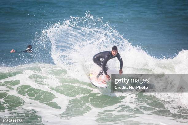 Brazilian surfer Gabriel Medina in a session of free surf while the championship is not resumed. Some of the best surfers in the world have arrived...