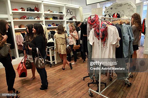 General view of atmosphere during the Alexa Chung for Madewell launch party celebration during Fashion's Night Out at Madewell Boutique on September...