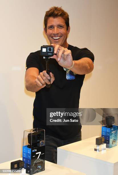 GoPro Inc. Founder/Ceo Nick Woodman attends the press conference for GoPro HERO7 Black on September 25, 2018 in Tokyo, Japan.