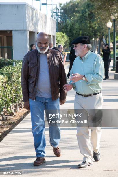Actors David Alan Grier and Martin Mull arrive for FOX Hosts "The Cool Kids" at Roxbury Park on September 24, 2018 in Beverly Hills, California.
