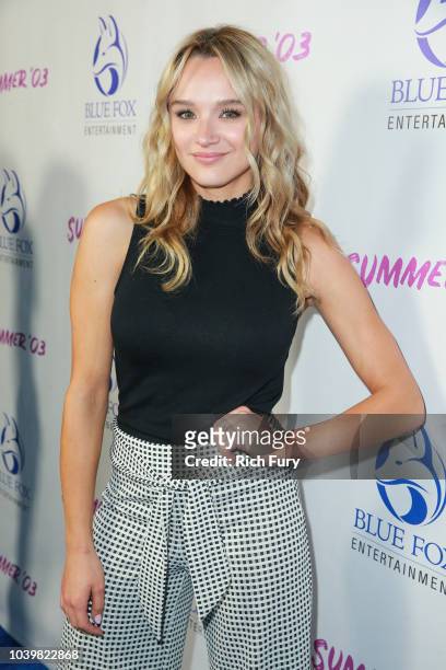 Hunter King attends the premiere of Blue Fox Entertainment's "Summer '03" at the Vista Theatre on September 24, 2018 in Los Angeles, California.