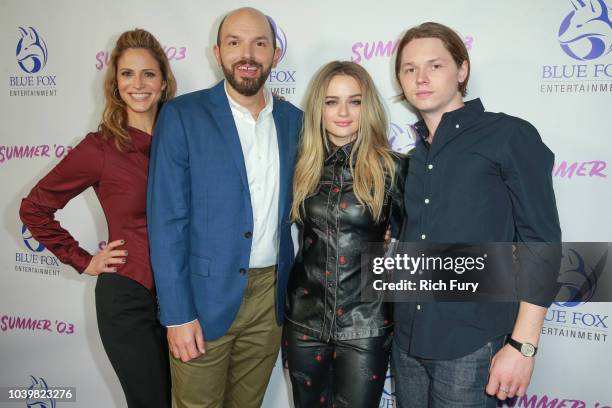 Andrea Savage, Paul Scheer, Joey King and Jack Kilmer attend the premiere of Blue Fox Entertainment's "Summer '03" at the Vista Theatre on September...