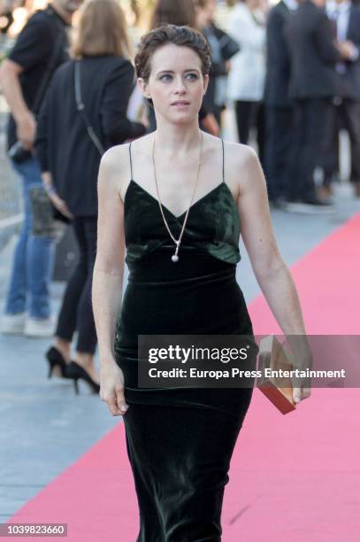 Claire Foy attends 'First Man' premiere during 66th San Sebastian Film Festival on September 24, 2018 in San Sebastian, Spain.