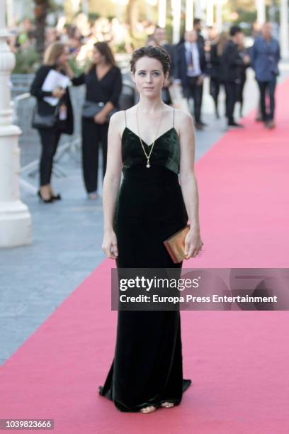 Claire Foy attends 'First Man' premiere during 66th San Sebastian Film Festival on September 24, 2018 in San Sebastian, Spain.