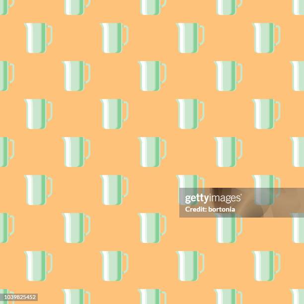 measuring cup seamless pattern - measuring cups stock illustrations