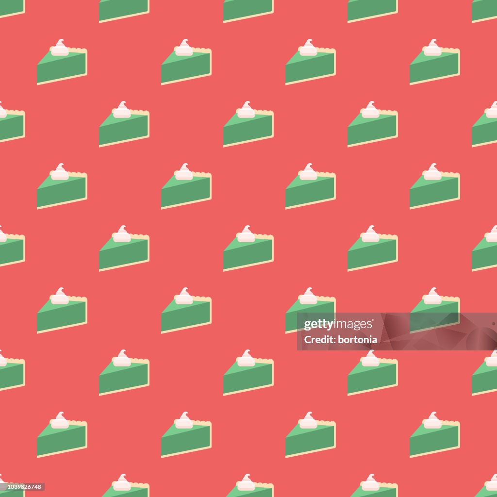 Key Lime Pie Seamless Pattern