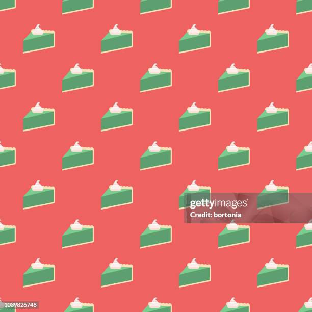 key lime pie seamless pattern - key lime pie stock illustrations