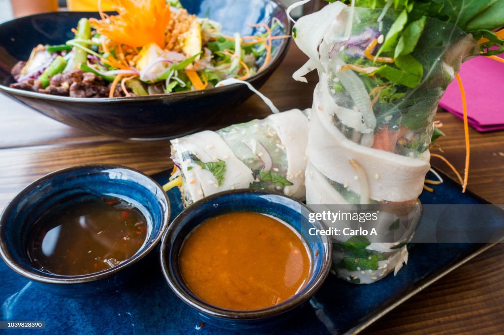 Spring Rolls Vietnamese style with sauce