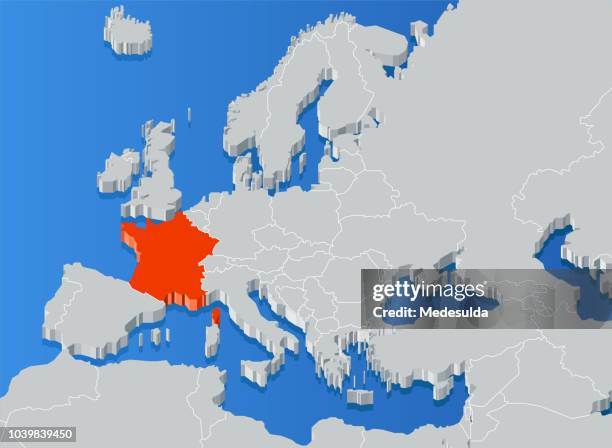 three dimensional map country sea - gibraltar stock illustrations