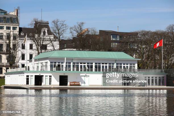 The Hamburg and Germania rowing club by the Alster river in Hamburg, Germany, 24 March 2017. Photo: Christian Charisius/dpa | usage worldwide