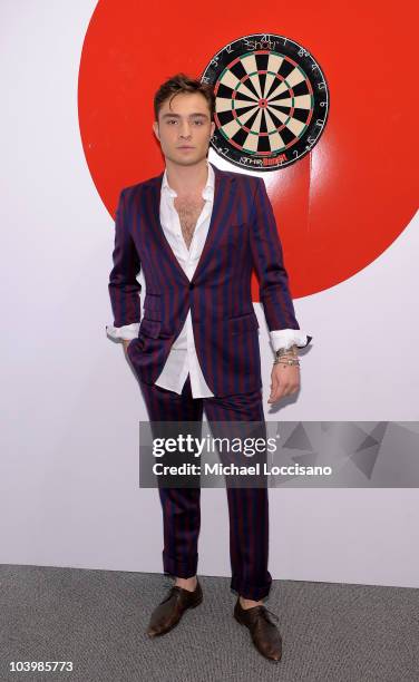 Ed Westwick attends the Saks Fifth Avenue celebration of Fashion's Night Out at Saks Fifth Avenue on September 10, 2010 in New York City.