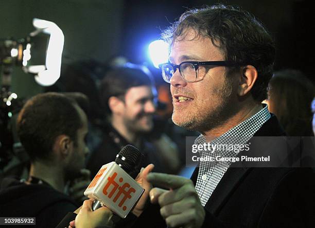 Actor Rainn Wilson arrives at the "Super" Premiere held at Ryerson Theatre during the 35th Toronto International Film Festival on September 10, 2010...