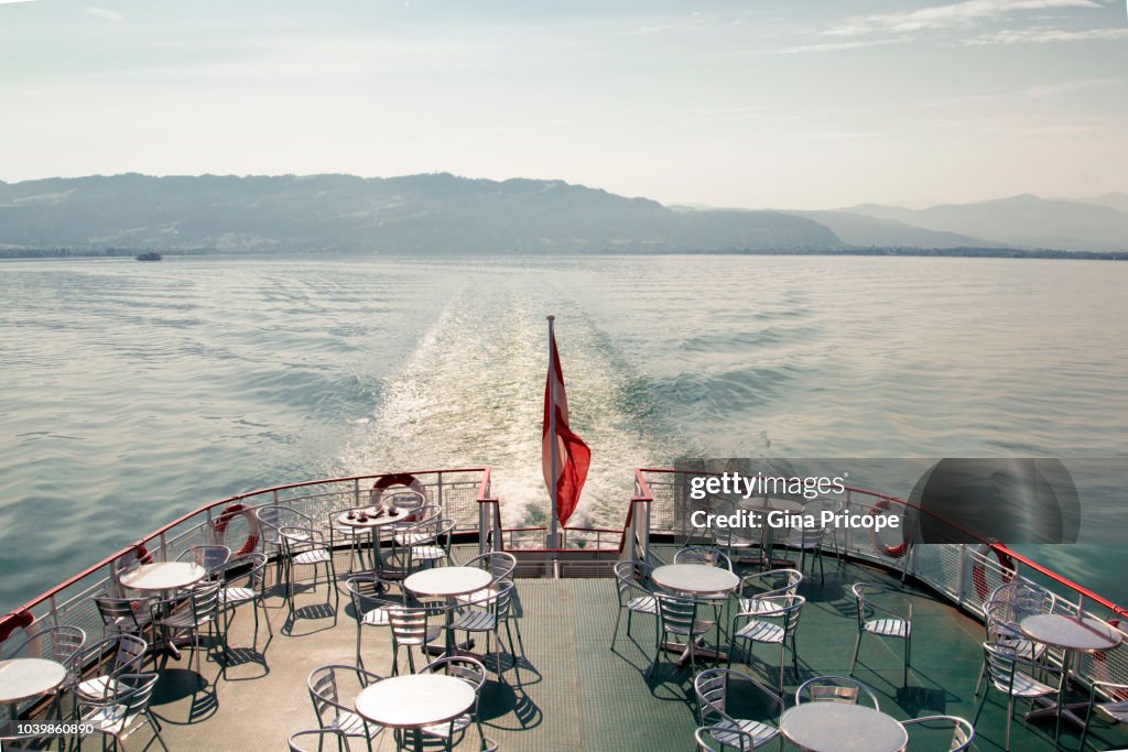 Tourboat deck at Bodensee, Germany.