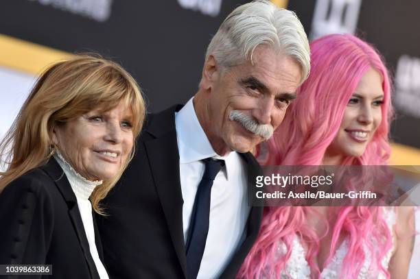 Sam Elliott, wife Katharine Ross and daughter Cleo Rose Elliott attend the premiere of Warner Bros. Pictures' 'A Star Is Born' at The Shrine...