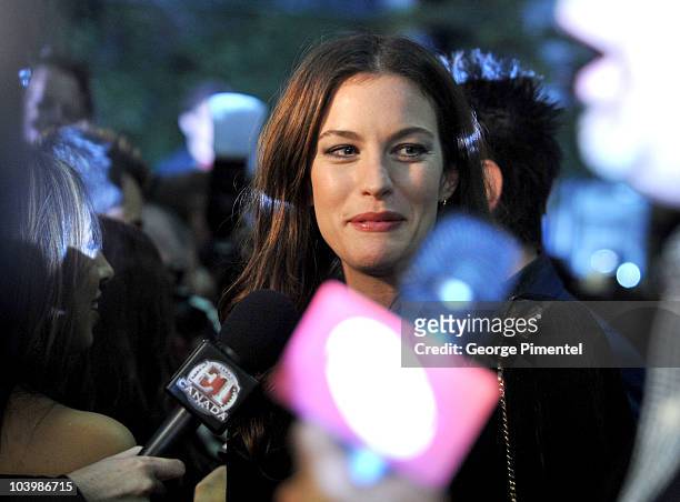 Actress Live Tyler arrives at the "Super" Premiere held at Ryerson Theatre during the 35th Toronto International Film Festival on September 10, 2010...