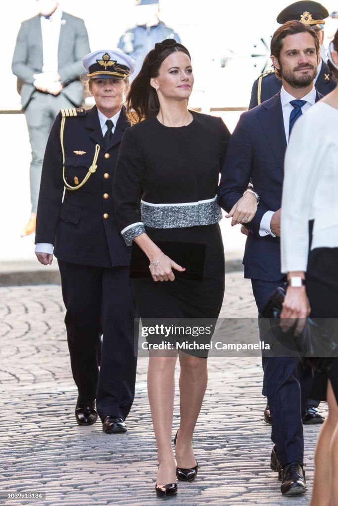 Swedish Royals Attend A Service In Connection with The Opening Of The Parliamentary Session
