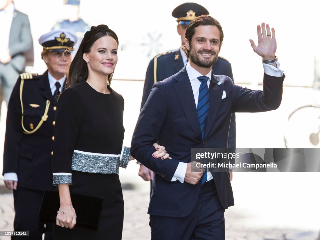 Swedish Royals Attend A Service In Connection with The Opening Of The Parliamentary Session
