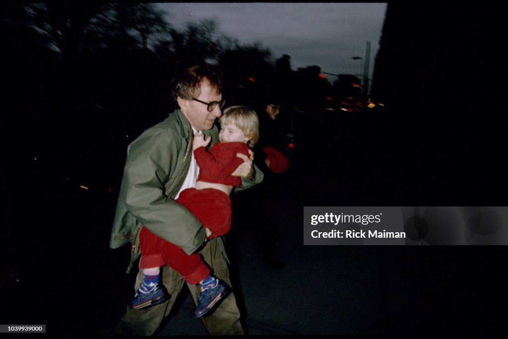 WOODY ALLEN VISITS HIS SON SATCHEL