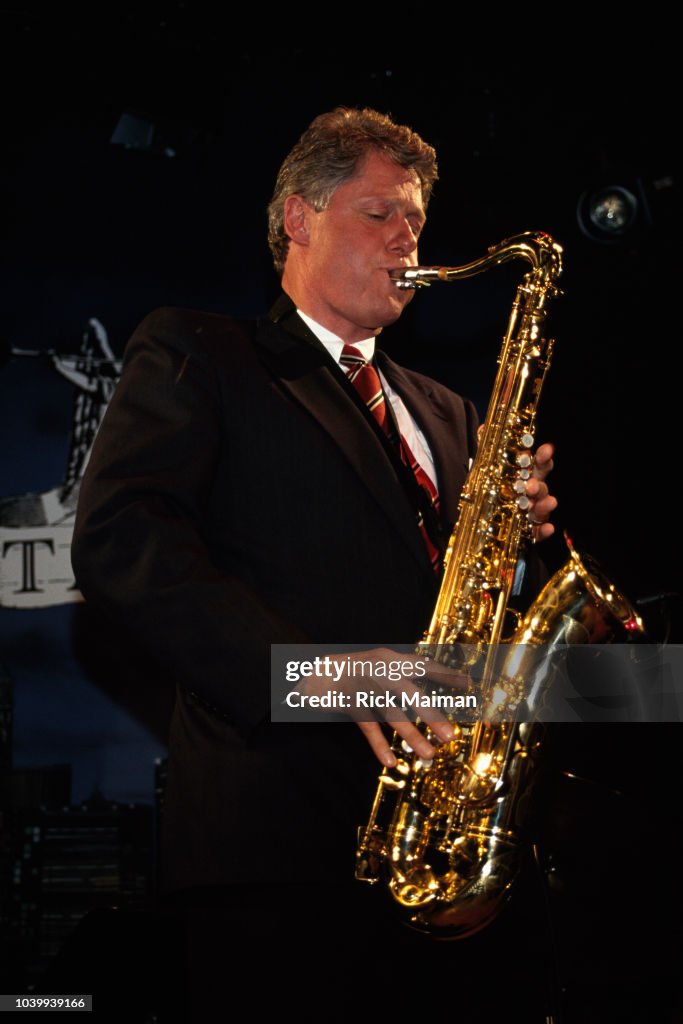 Bill Clinton Plays the Saxophone