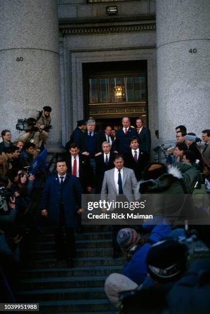 Former Wall Street investor Ivan Frederick Boesky leaves the courthouse after being sentenced to three years in prison by the Federal Court for his...