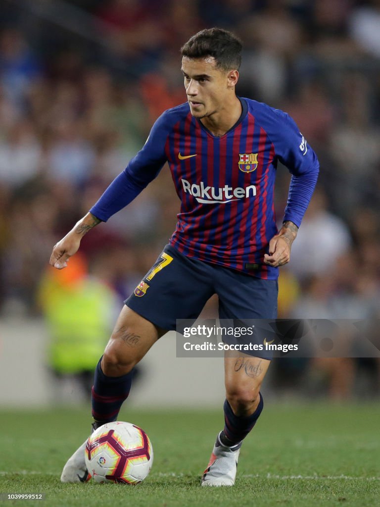 Philippe Coutinho Of FC Barcelona During The La Liga Santander Match philippe-coutinho-of-fc-barcelona-during-the-la-liga-santander-match