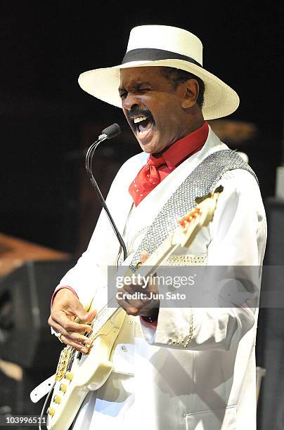 Larry Graham of Graham Central Station performs live on stage during Billboard Live on September 11, 2010 in Tokyo, Japan.