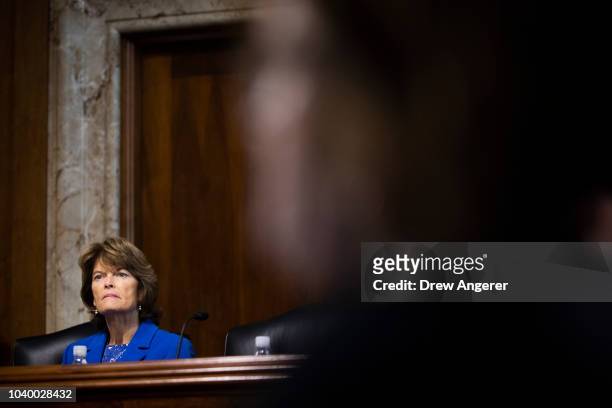 Sen. Lisa Murkowski chairs a hearing of the Senate Energy and Natural Resources Committee on Capitol Hill, September 25, 2018 in Washington, DC....