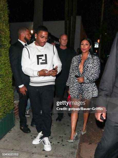 Nelly and Shantel Jackson are seen on September 24, 2018 in Los Angeles, California.