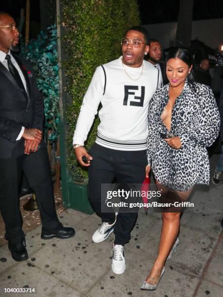 Nelly and Shantel Jackson are seen on September 24, 2018 in Los Angeles, California.
