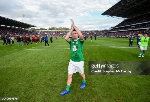 Cork , Ireland - 25 September 2018; Robbie Keane of Republic of Ireland & Celtic Legends following the Liam Miller Memorial match between Manchester...