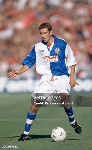 Jason Wilcox of Blackburn Rovers in action during the FA Charity Shield between Blackburn Rovers and Manchester United at Wembley Stadium on August...