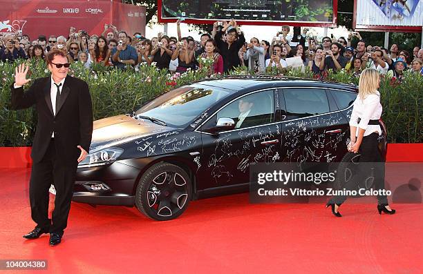 Director Quentin Tarantino attends the Closing Night and 'The Tempest' world premiere during the 67th Venice Film Festival at the Sala Grande Palazzo...