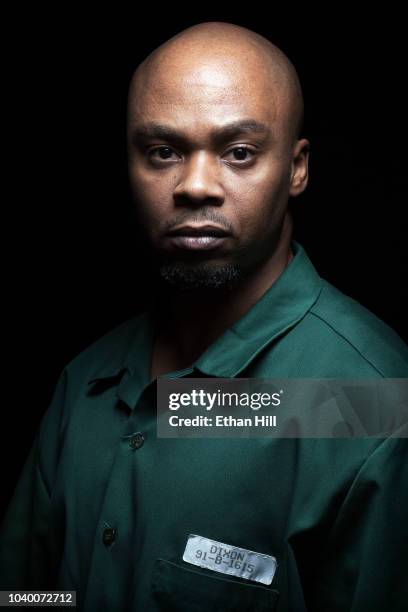 Artist and wrongfully convicted of second-degree murder, Valentino Dixon is photographed for Golf Digest on February 2, 2012 at Attica Correctional...