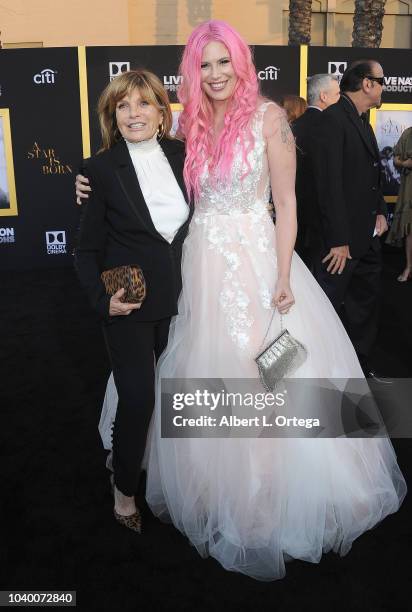 Actress Katherine Ross and daughter Rose Elliott arrive for the Premiere Of Warner Bros. Pictures' "A Star Is Born" held at The Shrine Auditorium on...