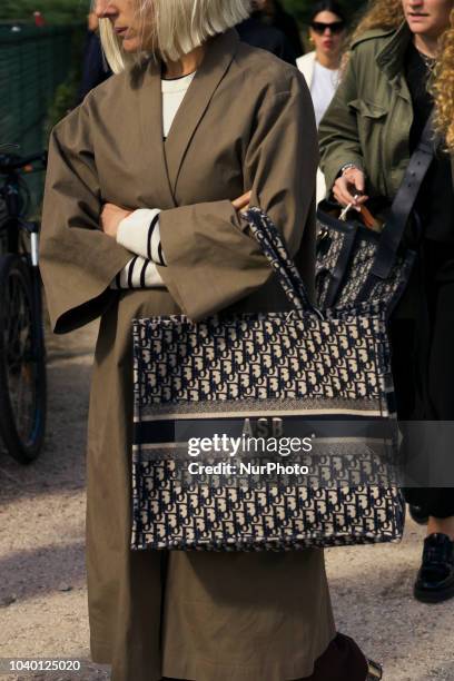 Guest attends the Christian Dior show as part of the Paris Fashion Week Womenswear Spring/Summer 2019 on September 24, 2018 in Paris, France.