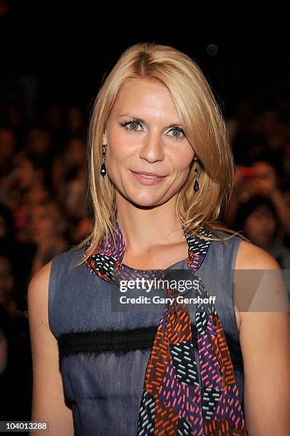 Actress Claire Danes attends the Z Spoke by Zac Posen Spring 2011 fashion show during Mercedes-Benz Fashion Week at The Theater at Lincoln Center on...