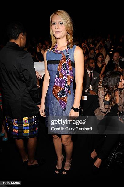 Actress Claire Danes attends the Z Spoke by Zac Posen Spring 2011 fashion show during Mercedes-Benz Fashion Week at The Theater at Lincoln Center on...